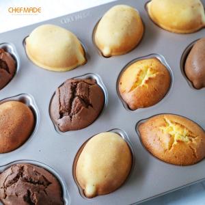 CHEFMADE 12 Cup Non-stick Lemon Cake Mould Lemon Shape Nonstick Cake Dish Muffin Pot Cake Tray Chiffon Cake Muffin Cream Mousse Dessert WK9750/WK9871