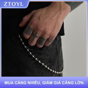 【ZTOYL】 Punk Cá Nhân Jeans Quần Chuỗi Cho Nam Giới Tối Giản Cổ Điển Hip Hop Eo Chuỗi Đơn Giản Vòng Hạt Có Thể Điều Chỉnh Eo Chuỗi