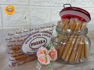 Gulali Coklat Bentuk Kayu 30 Batang Permen Lolipop Jajanan Anak SD Jadul Manis 3 Pak Camilan Garut