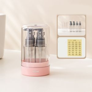 MAOMEI 4 trong 1 Bộ chai chiết mỹ phẩm du lịch Trống rỗng Chống rò rỉ Chai xịt mỹ phẩm Dễ dàng làm sạch Hộp đựng đồ trong suốt Máy bơm dầu gội Đối với đồ dùng vệ sinh cá nhân