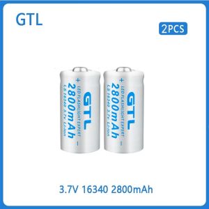 spot inventory GTL 3.7V 2800mAh Lithium Li-ion 16340 Battery CR123A Rechargeable Batteries 3.7V for Lase