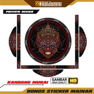 [COD] Jual sticker kandang universal sangkar kenari dan murai Harga Terbaik & Termurah terupdate motif HANOMAN anoman barong sayap srigala naga singa kartun 3d