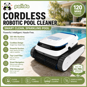 [SG STOCK] P10 Cordless Robotic Pool Cleaner Runtime Wall Climbing Intelligent Route Planning Vacuum Robot