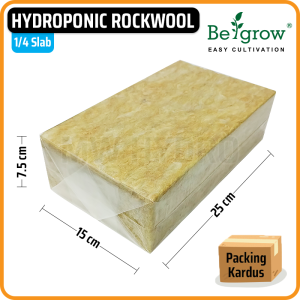Be Grow Hydroponic Rockwool | Media Tanam Hidroponik BeGrow 1/4 Slab 25x15x7.5 cm