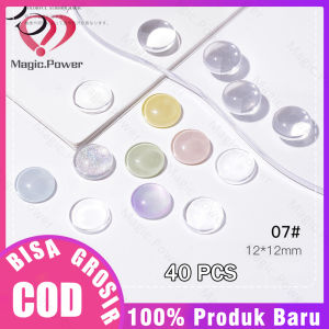 40PCS Kartu Display Warna Kutek Gel Transparan Kuku Nailart Decoration Nail Art