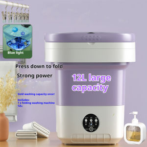 Foldable Washing Machine 10-20kg Portable Spin Dryer 150W Heavy Duty Laundry & Shoes Washer Compact for Home