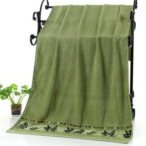 ผ้าขนหนูอาบน้ำ ผืนใหญ่ ผ้าเช็ดตัวลายไผ่ ทำจากเส้ยใยไผ่ ขนาด 70 x 140 cm. ดูดซับน้ำได้ดีมาก ไม่เป็นขุย  ไม่เหม็นอับ แห้งเร็ว ผ้าน่ม สบาบกาย กันเชื้อได้อย่างดี ส่งจากไทย