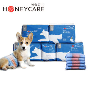 Honeycare Rapid Absorption Dog Diapers: Male & Female Disposable Options