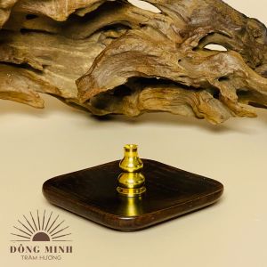 Đế Hồ Lô Bằng Đồng Cắm Nhang Vòng Nhang Không Tăm Nhang Vân Mây