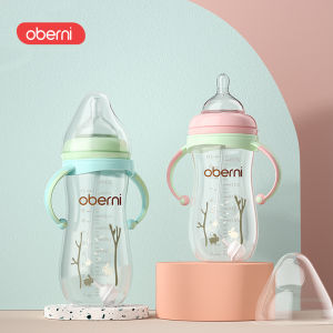 Oberni Ready Stock Baby Bottle Feeding Bottle Wide Neck PP Bottle Newborn Baby Botol Susu Anti-flatulence and Anti-Choking 330 ML