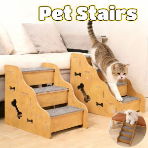 Pet Stairs Dog Bedding Climbing Ladder Small Elderly Dog Ladder Bedside Sofa Anti Slip Slope Steps