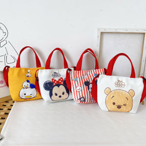 Yana Korean Childrens Bag Cartoon Lovely Canvas Bag Ins Fashion Girl Leisure Single Shoulder Bag Mickey Mouse For Kids Girls
