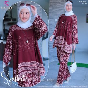 Syafira set celana jumbo/setelan kasual  wanita LD110/set kasual wanita/set celana wanita/ setelan baju santai/setelan santai wanita/set jumbo wanita