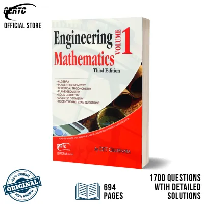 Engineering Mathematics Volume 1 3rd Edition (Math 1) - Official Civil Engineering Review Book by DIT Gillesania - GERTC Official Store