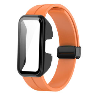 Dây đeo đồng hồ cho Huawei Band 10 9 Dây đeo silicon từ tính có vỏ bảo vệ màn hình cho vòng đeo tay Huawei Band 8 9 10