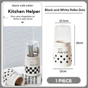 Bekas sudu bertutup kemas utensil organizer 餐具收纳 Chopstick Holder with cover Anti-dust Chopstick Cage with Lid Kitchen