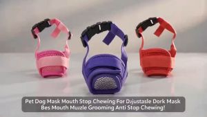 Adjustable Dog Muzzle Breathable Dog Mouth Cover Muzzle Collar Anti Barking Pet Mouth Muzzles for Dogs Dog Accessories