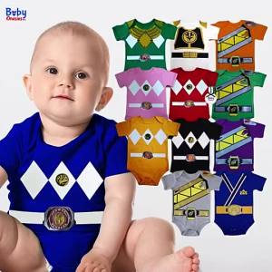 Baby Onesies PH Power Rangers Baby Costume 0-12 months Newborn Boy Cotton Superhero Monthly Outfit