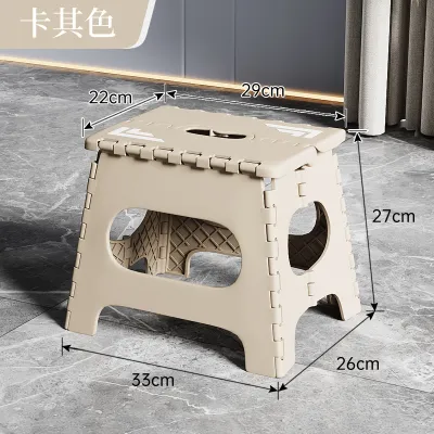 🇸🇬 Seller Thickened Folding Stool Household Plastic Chair Storage Space Childrens Small Stool Outdoor Camping Portable High Stool