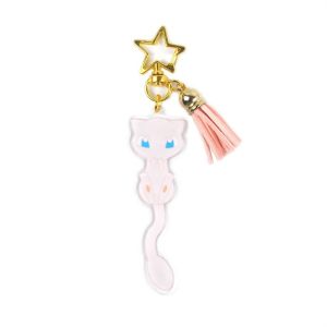 HEFEI Anime Figures Pikachu Keychain Acrylic Cartoon Leafeon Keychain Trinket Sylveon Mew Keychain Bags Key Ring