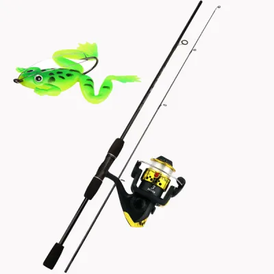 SUKE Fishing Rod Set Original 1.65/1.8M Spinning Reel Outdoor Rod 2 Section FRP Lure Rod Casting