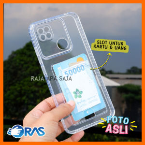 Softcase Untuk XIAOMI REDMI 9C / 10A Case Card Holder Slot Kartu Casing Kesing Silikon Bening Dompet