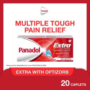 Panadol Extra For Migraine Headache Joint And Muscle Pain Backache Toothache Fever Relief 20S