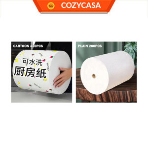 【COZYCASA】Washable Kitchen Paper Towels Grease Removal Reusable Disposable Dish Cloth Roll Absorbent