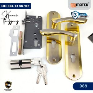 MATCH KUNCI PINTU TANGGUNG 20 CM | Handle Pintu Rumah Ukuran Tanggung Set 3 Anak Kunci MURAH Handel MM 73