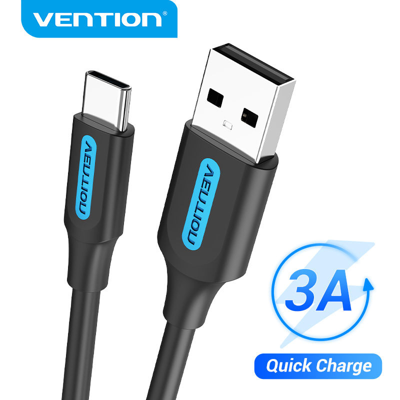 Vention USB Type C Cable 60W Fast Charging 3A Cable USB C Charger Wire Cord for iPhone 16 15 Pro Max XiaoMi HUAWEI Mate SAMSUNG S24 S23 Ultra Quick Charge Type C Cable