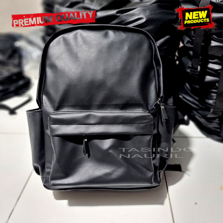 TASINDO-Tas Ransel Kulit Pria / Backpack Kulit Pria / Tas Punggung Kulit Pria / Tas Pria Kulit / Tas Sekolah / Tas Kerja / Tas Kuliah