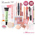 Lameila 24 Pcs Set Makeup Set Includes Protective cream+ BB Cream +Set up powder+ Eyeshadow + Eyebrow pencil + Eyeliner + Mascara + Pre makeup lotion + Matte lipstick + Isolation Primer Cream + Concealer + Blush + 8 Pcs Set Makeup Tools. 
