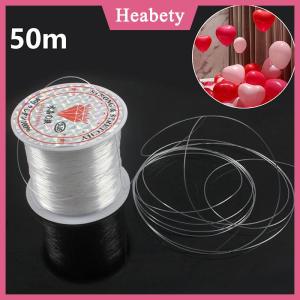 Heabety  Dây nylon trong suốt 50m Dây câu cá Dây treo bóng bay Dây trang sức Dây vòng hoa Giáng Sinh Trang trí tiệc sinh nhật