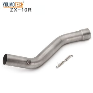 51mm For Kawasaki ZX6R ZX10R Z750 Z800 motorcycle exhaust contact middle pipe connector Slip On ZX-6R ZX-10R Z 750 Z 800 Exhaust Pipe Muffler Middle Section Accessories