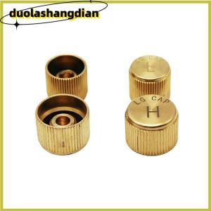 [Duola] Car Air Conditioner Refrigerant Dust Cover Valve Core Caps High Low Side Port Cap Auto High Low Pressure Caps Accessories