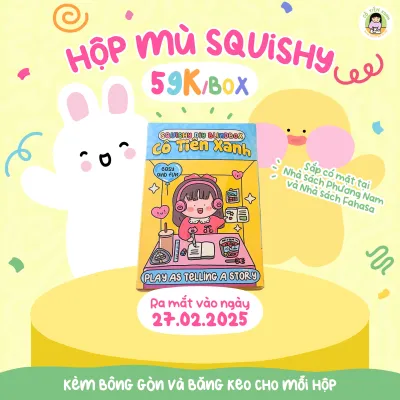 Squishy DIY Blindbox - Hộp mù tranh tương tác Cô Tiên Xanh