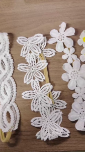 Gói của 3 bé gái headdress Băng Đô Ren trang điểm cho tóc thiết lập với thêu chi tiết cho 0-3 tuổi trẻ sơ sinh