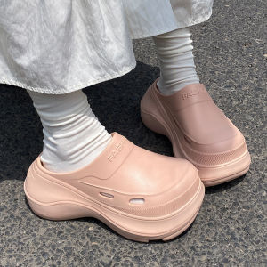Free Shipping WomenS Thick-Soled Height-Increasing Closed-Toe Slippers 2026 New Summer Style Suitable For Outdoor Wear Non-Slip Fashionable Star-Patterned Clogs