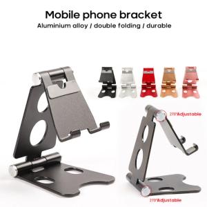Zeallion Aluminum Metal Mobile Phone Tablet Holder for iPhone Samsung Huawei Vivo Oppo Xiaomi Desk Stand Holder Support Universal Desktop Adjustable Hold
