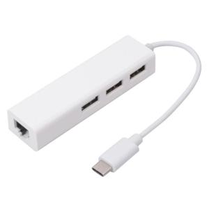 COD USB Type C LAN Ethernet Adaptor with 3 Port USB Hub 2.0 - SYZD-LAN100+U2 / Konektor Usb Ke Type C Kabel Usb Fast Charging Type C Sambungan Usb Ke Type C