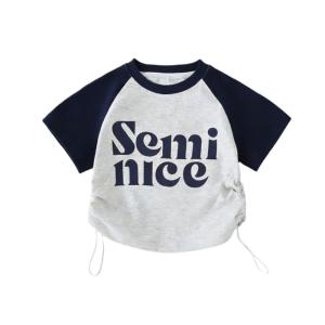 PRINCESS KESLI 2-15 Years Kids Girls Clothing Set Crop T-shirt and Cargo Pants Set Baju Budak Perempuan Seluar Panjang Budak