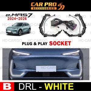 Proton eMAS 7 LED Front DRL Daylight Bumper Depan 3-Color Dynamic Sequential Signal Light Plug & Play PNP Socket