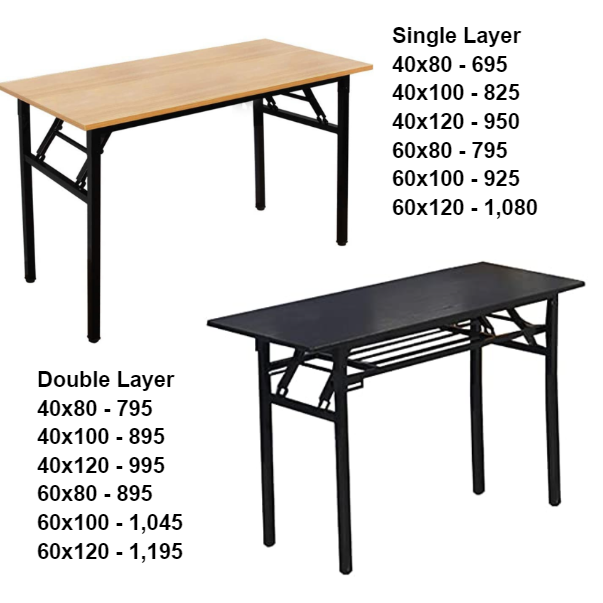 Single and Double Layer Computer Folding Table Home & Office Computer