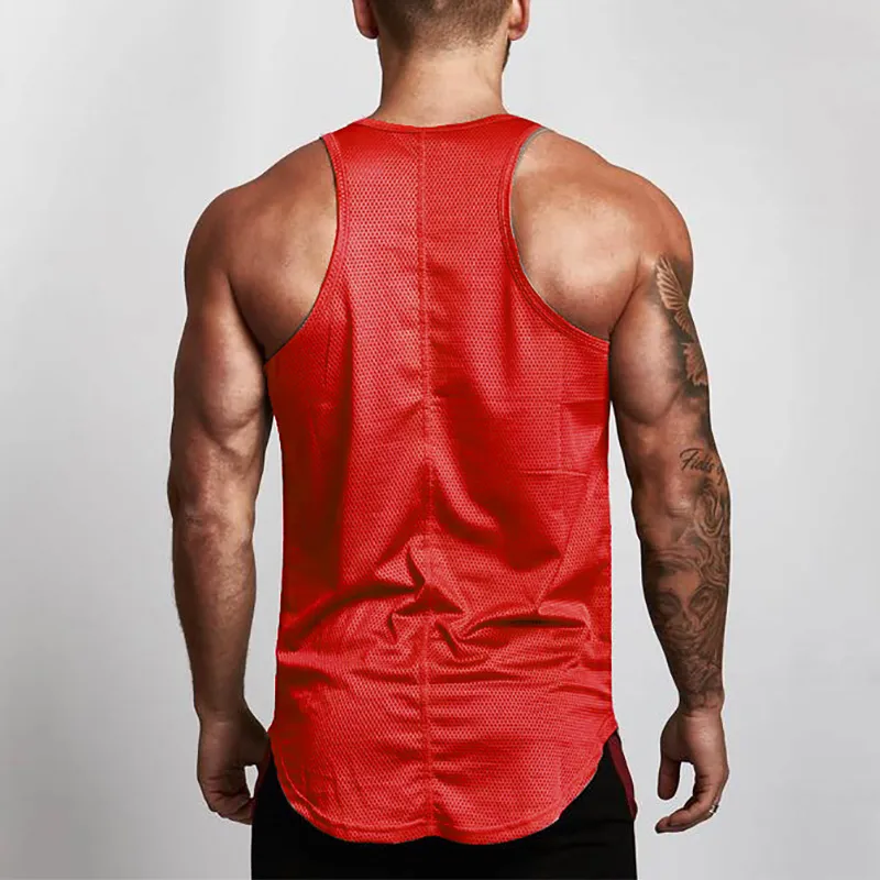 Muscleguys Brand Bodybuilding Stringer Sport T Shirt GYM Tank Tops Running  Vest Men Fitness Sleeveless Undershirt Gym Top Men