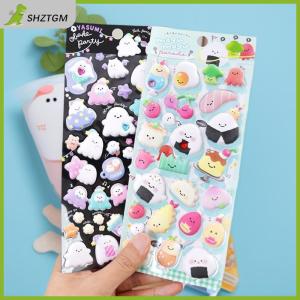 【SHZTGM】 สมุดไดอารี่2 6แผ่นสำหรับเขียนไดอารี่น่ารักสำหรับทำซูชิรูปสัตว์น่ารักๆสติกเกอร์3D ฟูฟ่องของขวัญสำหรับอัลบั้ม