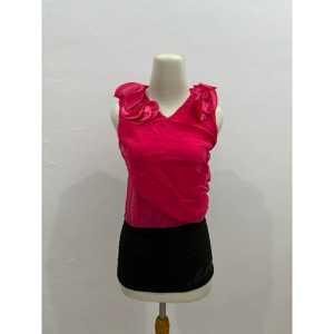 Dress Pesta Anak Perempuan Remaja 15 tahun sleeveless dengan aksen ruffle di bahu warna black pink / Gaun Pesta Anak Gadis / Dress Ulang Tahun / Party Dress Teenagers / Dress sweet seventeen / Baju pesta anak