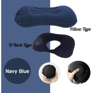 #Readystock Press Type Inflatable Pillow Travel Air Pillow PVC Nylon Nap Cushion Camp Beach Air Pillow Camping Pillow