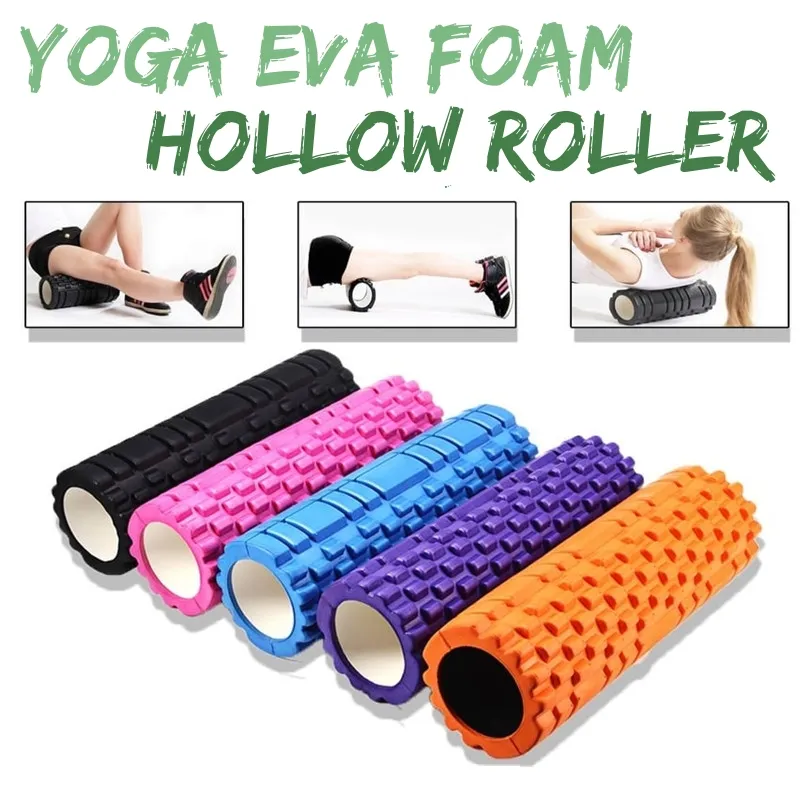 3H [33/45cm ]Yoga Column Gym Fitness EVA Foam Roller Pilates Yoga Exercise  Back Massage Axis Soft Muscle Roller