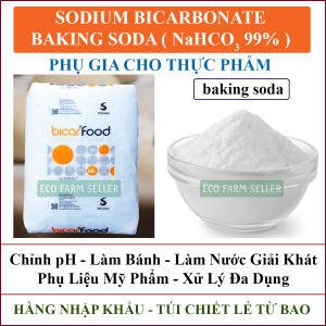 Túi 1 Kg Baking Soda - NaHCO3 99% - Muối Nở Solvay Ý - Sodium Bicarbonate