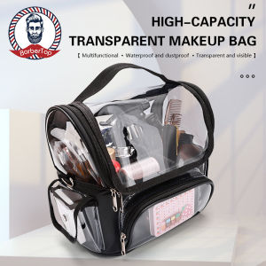 33PVC Womens Bags Salon Makeup Tool Backpack Hairdressing Storage Transparent Waterproof Travel Bag Barber Accessories
